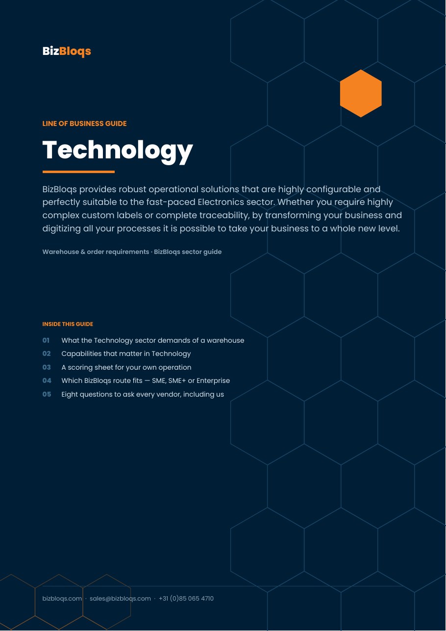Technology — Warehouse & Order Requirements